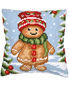Vervaco borduurkussenpakket Gingerbread mannetje PN-0214122 voorbedrukt 