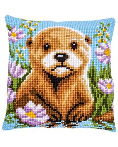 Vervaco borduurkussenpakket otter PN-0228642 voorbedrukt
