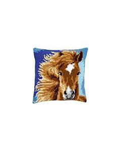 Borduurpakket kruissteekkussen bruin paard van vervaco pn 0149463