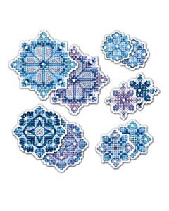 Borduurpakket Snowflakes Decorations van Riolis 1889AC
