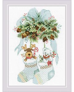 Riolis borduurpakket Beer, Kegels en Herten om te borduren 1901