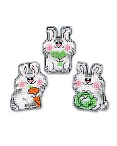 Borduurpakket lieve konijntjes van Riolis 2041AC