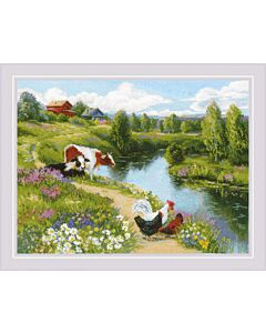 Borduurpakket By The River van Riolis 2101 om te borduren
