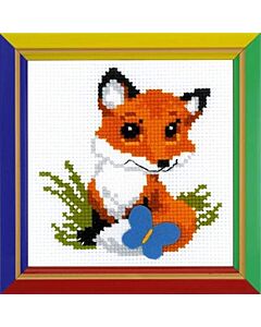 Borduurpakket kleine vos om te borduren riolis hb156 met telpatroon