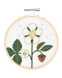 Rico Design borduurpakket aardbeienbloesem