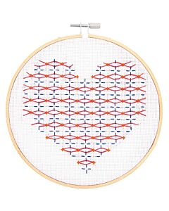 Rico Design borduurpakket Sashiko hart