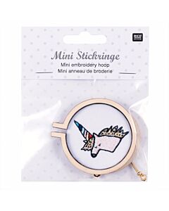 Mini borduurring om een borduurwerkje in op te hangen