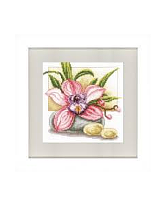 roze orchidee borduurpakket vervaco pn-0021475