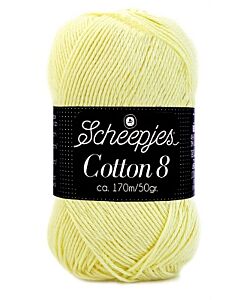 Scheepjes  cotton 8, kl.508 licht geel