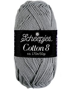Scheepjes cotton 8, kl.710 grijs