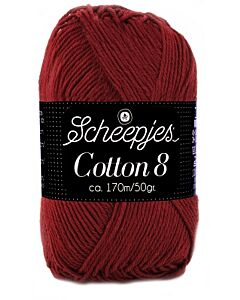 Scheepjes cotton 8, kl.717 rood