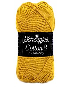 Scheepjes  cotton 8, kl. 722 geel