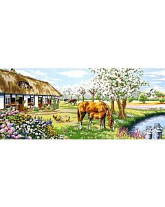 stramien de bloemrijke grove om te borduren van Margot 173.3100