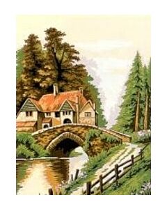 Margot voorbedrukt canvas/stramien de oude brug 153.1192 om te borduren