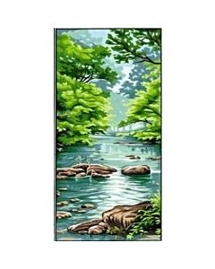 stramien de rivier om te borduren van Margot 62.170