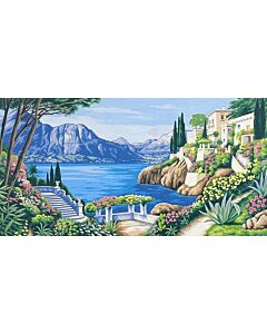 Voorbedrukt canvas/stramien villa's dream om te borduren van Margot 170.06