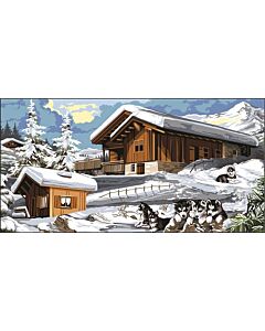 stramien winterlandschap  om te borduren van Margot 173.13