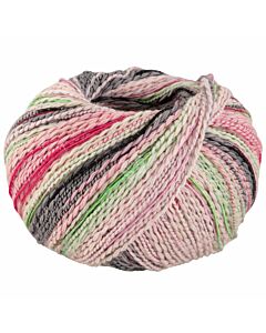 Lana Grossa Torto kleur 2 (creme/blauw/roze/groen