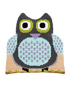 Kussen om te borduren incl kussenrug met ritssluiting uil