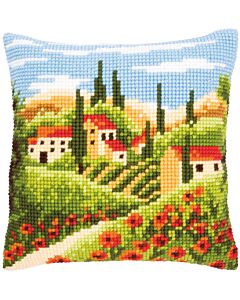 Vervaco borduurpakket borduurkussen Toscaans landschap pn-0144846 borduren