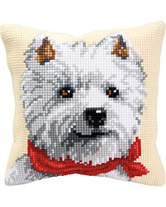 Vervaco borduurpakket borduurkussen Westie pn-0008572