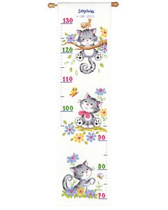 Vervaco borduurpakket spelende kittens groeimeter pn-0021581 borduren