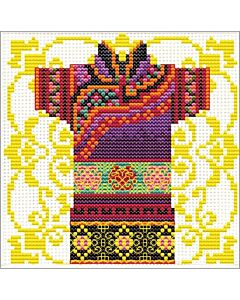 Voorbedrukt borduurpakket Male Geisha Mauve - Needleart World