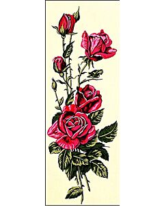 stramien rode rozen om te borduren van Margot 62.158