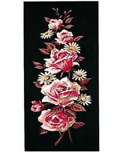 Voorbedrukt canvas/stramien roze rozen om te borduren van Margot 62.166