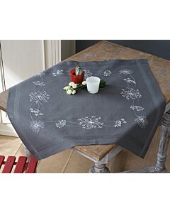Vervaco borduurpakket tafelkleed Witte bloemen en grassen pn-0164728