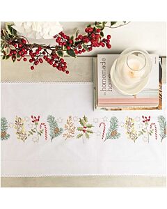 Voorbedrukte loper kerst om te borduren 40x150cm Rico design 31233.54.18