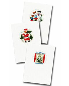 Wenskaarten met omslag kerst set van 3 om te borduren Pako 200.209