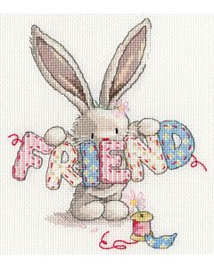 Borduurpakket Bebunni - friend om te borduren Borty trreads xbb16