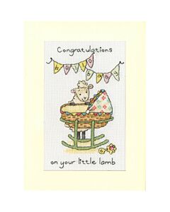 Bothy Threads borduurpakket wenskaart ballon vliegen XGC66 telpatroon incl. passe-partout, kaart en envelop