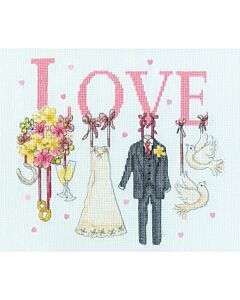 Bothy Threads borduurpakket 'it must be love' XKTB16 telpatroon