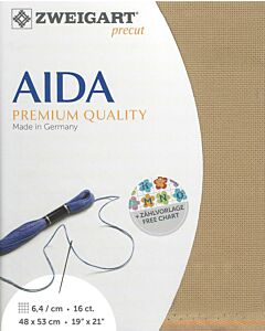 Zweigart borduurstof aida 16count - 6.4 kruisje 