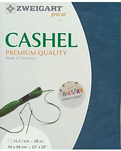 Zweigart borduurstof linnen Cashel 28counts/11,2draadjes donker zeegroen
