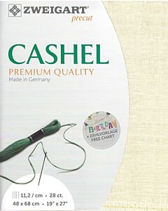 Zweigart linnen borduurstof Cashel kl.326 gold kleur 28counts/11,2 draden per cm