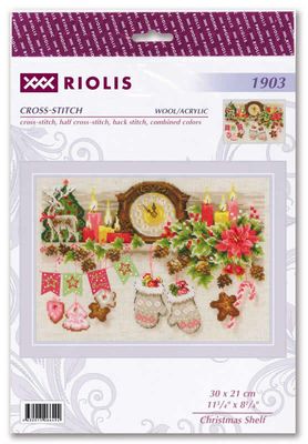 Riolis borduurpakket  Kerstplank om te borduren 1903
